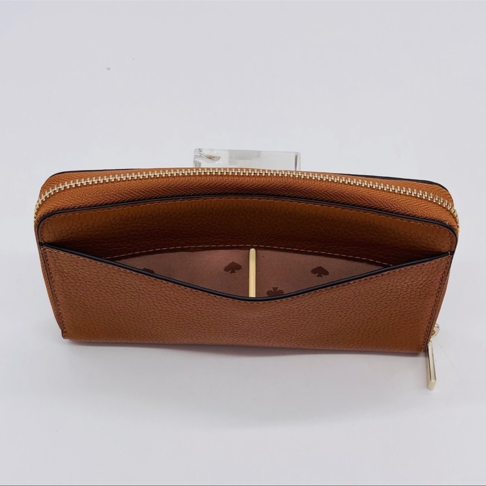 Kate Spade Leila Large Continental Wallet Leather Rich Brown - Picture 8 of 9